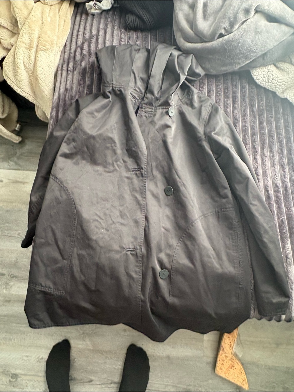 Eileen Fisher Petite Purple Lined Jacket